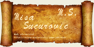 Miša Šućurović vizit kartica